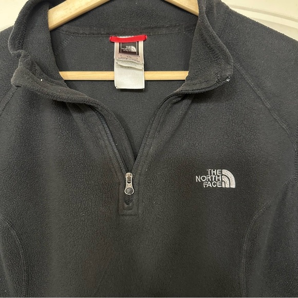 Women’s Light Weight Long Sleeve Fleece North Face Half Zip Jacket Black Large - Picture 4 of 6